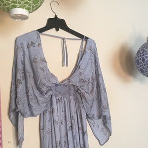 🦊 Prarie Flower Wispy Blue Dress/ Cover Up